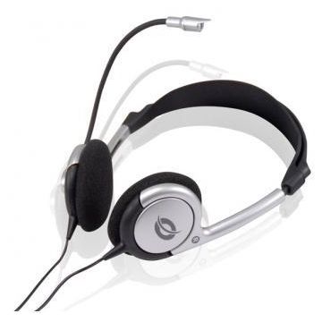 Casti cu Microfon Conceptronic CCHATSTAR2 (Negru-argintiu)