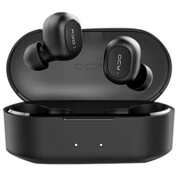 Casti Techstar® QCY T2C cu Bluetooth 5.0, In Ear, Handsfree, 800mAH, Waterproof, Extra Bass, Compatibile Android si iOS