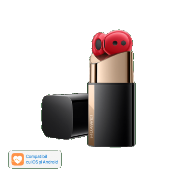 Casti True Wireless Huawei Freebuds Lipstick, Bluetooth 5.2, Microfon, Touch Control, Active Noise Cancellation (Rosu)