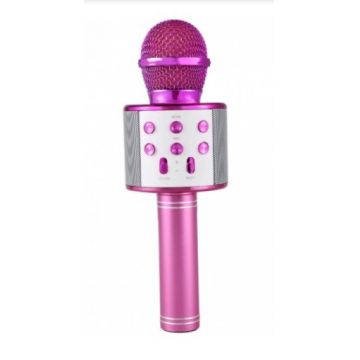 Microfon Karaoke Bluetooth, Wireless, Roz