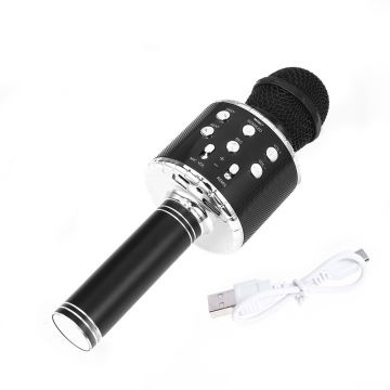 Microfon Karaoke MRG MWS858, Bluetooth, Reincarcabil, Negru C771