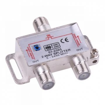 Splitter coaxial (antena tv) 2 porturi 5-2450 MHZ, ZLA0635