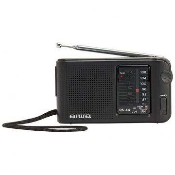 AIWA Radio Portabil AM/FM, Aiwa RS-44, Casti Incluse, Negru