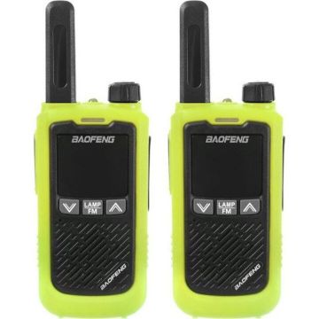 BAOFENG Set 2 statii radio PMR Baofeng BF-T17, Walkie-Talkie, raza actiune teren deschis pana la 10 km, Verde