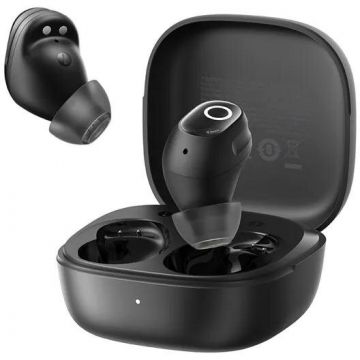 BASEUS Casti True Wireless Baseus Bass BD1, Autonomie 35 de ore, Bluetooth 5.4, IP55, Negru