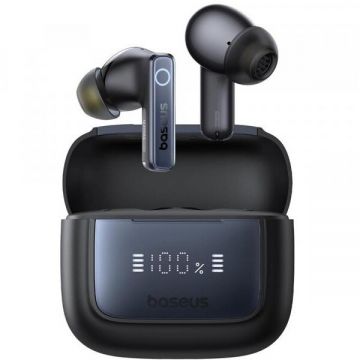BASEUS Casti True Wireless Baseus Bowie 35, Bluetooth, Negru