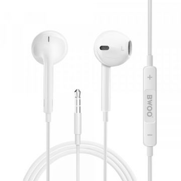 BWOO Handsfree 3.5mm BWOO HF05, Alb