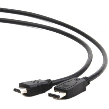 Cablu video Spacer DisplayPort Male - HDMI Male, 1.8m, negru