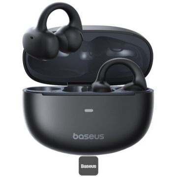 Casti Bluetooth Bowie MC1 Open Ear Clip-On AI Bass Boost IP57 BT 5.4 Negru