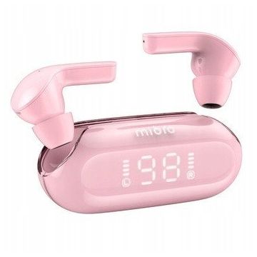 Casti Telefon Earbuds 5 Bluetooth Impermeabil IPX4 Roz Deschis