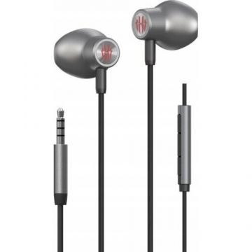 Casti Telefon MagicSound Earphones 3.5mm Microfon Gri