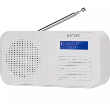 DENVER Radio, Denver, FM/DAB, Cu baterii, Alb (111111000440)