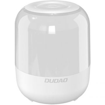 Dudao Boxa wireless, Dudao, Y11S, Alb, Bluetooth 5.0, 5 W, Baterie 1200 mAh, Iluminare RGB, Cititor de carduri TF/SD