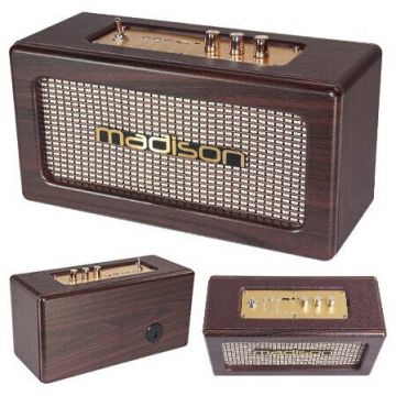 Generic Boxa Portabila Bluetooth Madison Model Vintage, 2X10W, Maro
