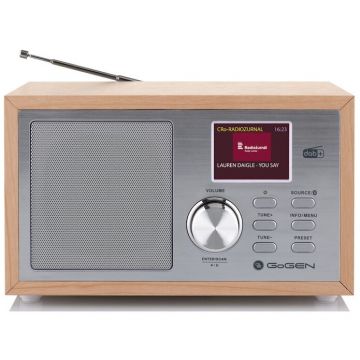 Gogen Radio desktop, GOGEN, DAB 620BTCS, Cu tuner DAB+/FM, Bluetooth, Argintiu