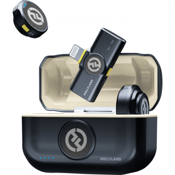 HOLLYLAND Hollyland Lark M2 Lightning - Wireless Lavalier Microphone with Lightning Plug (Duo,Shine Charcoal)