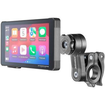 Interphone Afisaj motocicleta Ridesync cu suport ghidon, 14 cm (5.5) Touchscreen, Negru