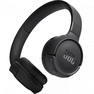 JBL Casti Stereo Wireless JBL Tune 525BT, Bluetooth, Autonomie 57 ore, Hands-free, Multi-Point, Asistent Vocal, Negru