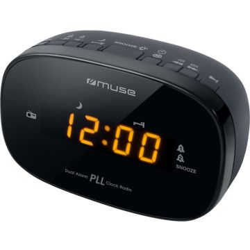 MUSE Radio cu ceas MUSE M-150 CR, portabil, Amber display, Dual alarm, Auto scan, Negru