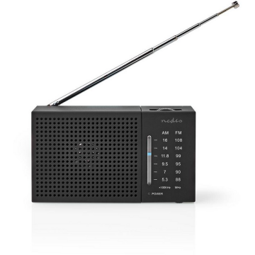 Nedis Radio de buzunar FM/AM, Nedis®, Negru (RDFM1200BK)