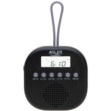 Radio AD 1912 IPX4 FM  Alarma Negru