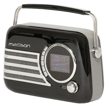 radio fm/dab portabil vintage 40w cu functie bluetooth/aux
