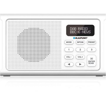 Radio Portabil DR3WH Bluetooth 1800 mAh White