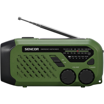 Sencor Radio portabil, Sencor, SRD 1000SCL GR, 87,5 - 108 MHz, Verde (SRD 1000SCL)