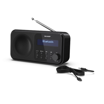 Sharp Radio portabil digital Sharp Tokyo, DAB+, FM RDS, Bluetooth, Negru (DRP420BK)