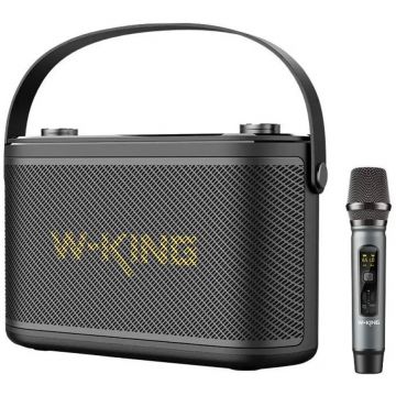 W-KING Boxa portabila Wireless Bluetooth 5.0,  W-King H10 S 80W, Raza actiune 10 m, Negru