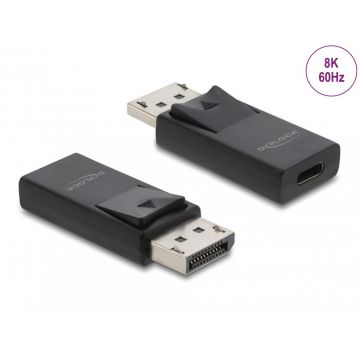 Adaptor USB Type C la DisplayPort M-T 8K60Hz cu HDR/HDCP, Delock 61078