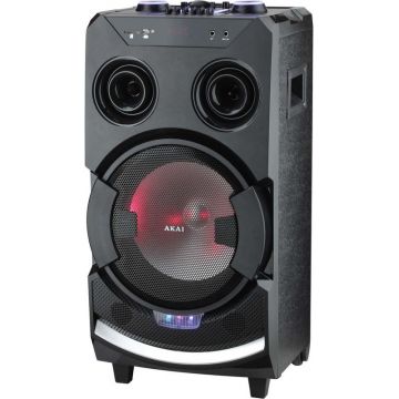 Akai Boxa portabila ABTS-112, 60W RMS, Bluetooth, Radio FM, USB, SD Card, Microfon Wireless inclus, Black