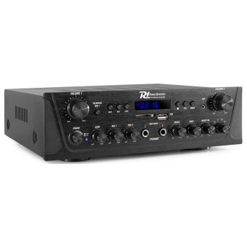 Amplificator audio Power Dynamics PV220BT, 2 canale, 2x 100W, Bluetooth, Tuner FM, USB, SD