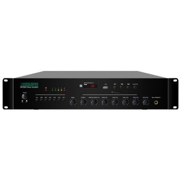 Amplificator cu mixer PA DSPPA 60W, 100V, 6 canale, 3 AUX, 2 MIC, USB, SD, Tuner, MP260U