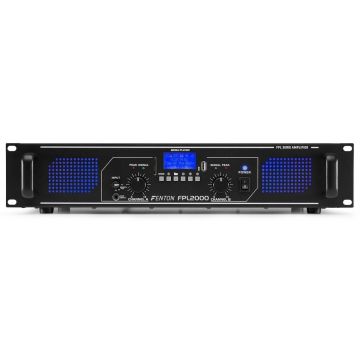 Amplificator digital Fenton FPL2000, 4000W, Bluetooth, redare MP3, RCA, Jack 3.5mm, telecomanda