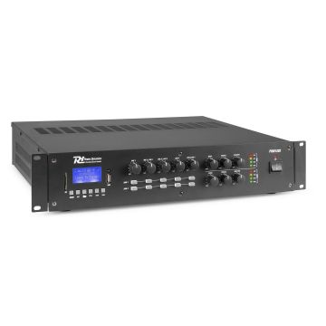 Amplificator Power Dynamics PRM1202, 2 zone, 100V, 240W, Bluetooth, SD, USB