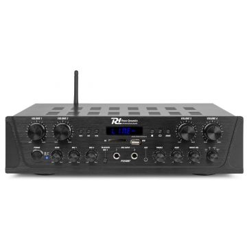 Amplificator Power Dynamics PV240BT, 4 zone, 8x 50W, ecran LCD, Bluetooth, MP3, USB, SD, RCA, radio FM