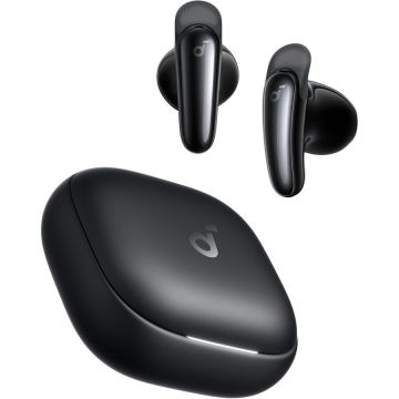 Anker Casti True Wireless Anker Soundcore Liberty Buds, Semi in-Ear, ANC, Autonomie 30 de ore, Bluetooth 6.1, Negru