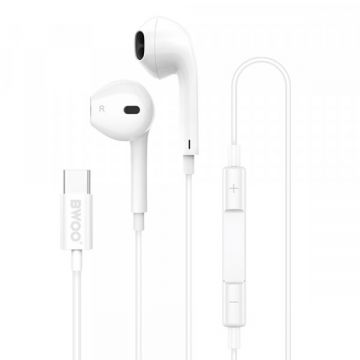 BWOO Handsfree USB-C BWOO HF175, Alb