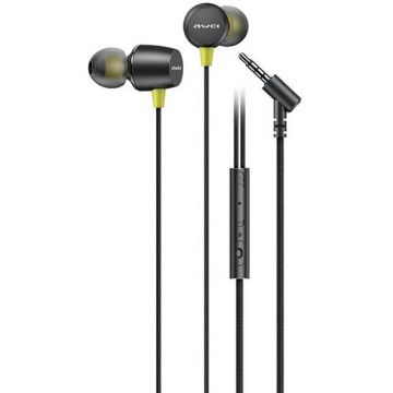 Casti L5, In-ear, Control pe fir, Jack 3.5mm, Lungime cablu 1.2m, Negru