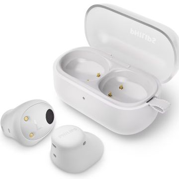 Casti Philips In-Ear, TAT2149BK/00, True Wireless, Bluetooth, White