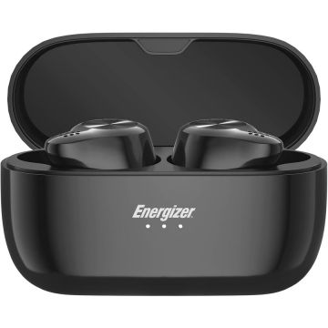 Energizer Casti True Wireless Energizer TWS40, raza 10 m, autonomie pana la 20 ore, Bluetooth, Negru
