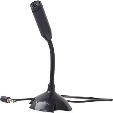 GEMBIRD Microfon de birou Gembird MIC-D-02, omnidirectional, Jack 3.5 mm, Negru