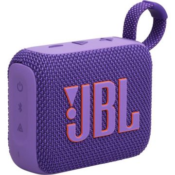 JBL Boxa portabila JBL Go 4, 4.2 W, Bluetooth, Autonomie 7 ore, IP67, Violet, JBLGO4PUR