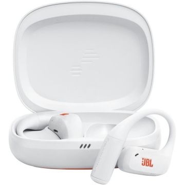 JBL Casti alergare open-ear JBL Endurance Zone, True Wireless, IP68, 4 microfoane, Redare pana la 32 ore, Bluetooth 5.3, Alb