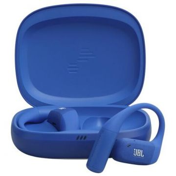 JBL Casti alergare open-ear JBL Endurance Zone, True Wireless, IP68, 4 microfoane, Redare pana la 32 ore, Bluetooth 5.3, Albastru
