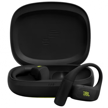 JBL Casti alergare open-ear JBL Endurance Zone, True Wireless, IP68, 4 microfoane, Redare pana la 32 ore, Bluetooth 5.3, Negru/Galben