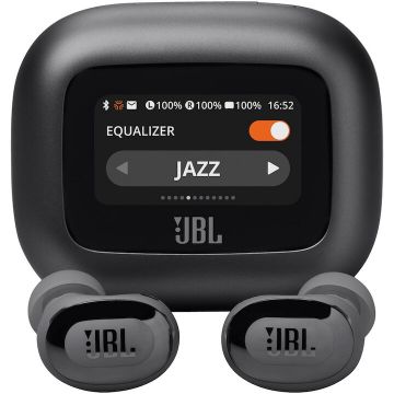 JBL Casti In-Ear JBL Live Buds 3, Hi-Res, Smart Case, True Adaptive NC, Autonomie 40H, Multi-point, IP55, Negru