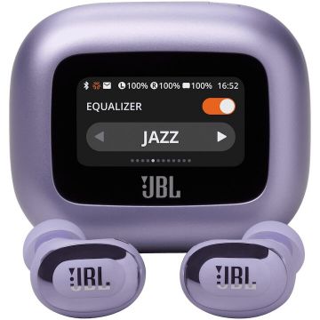 JBL Casti In-Ear JBL Live Buds 3, Hi-Res, Smart Case, True Adaptive NC, Autonomie 40H, Multi-point, IP55, Violet