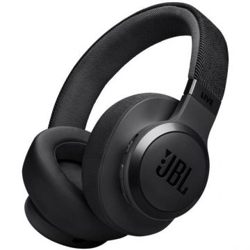 JBL Casti Over-ear JBL LIVE 770NC, True Adaptive NC, Wireless, Bluetooth, Multi-Point, Negru